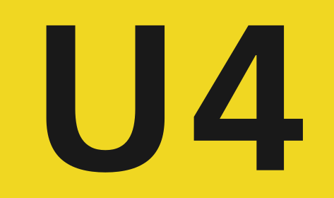 Linienymbol U4 der Berlienr U-Bahn